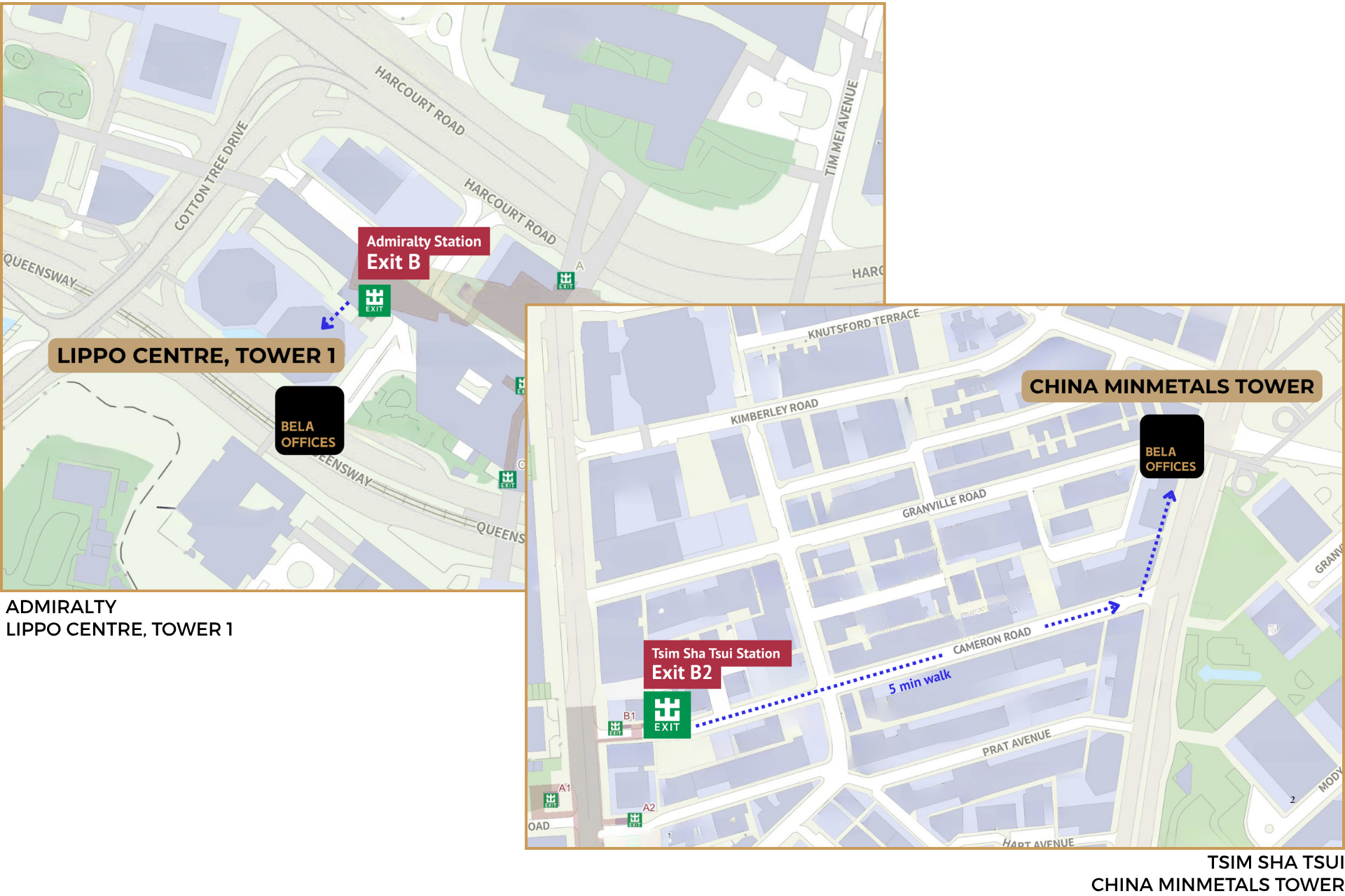 map from mtr station to bela offices