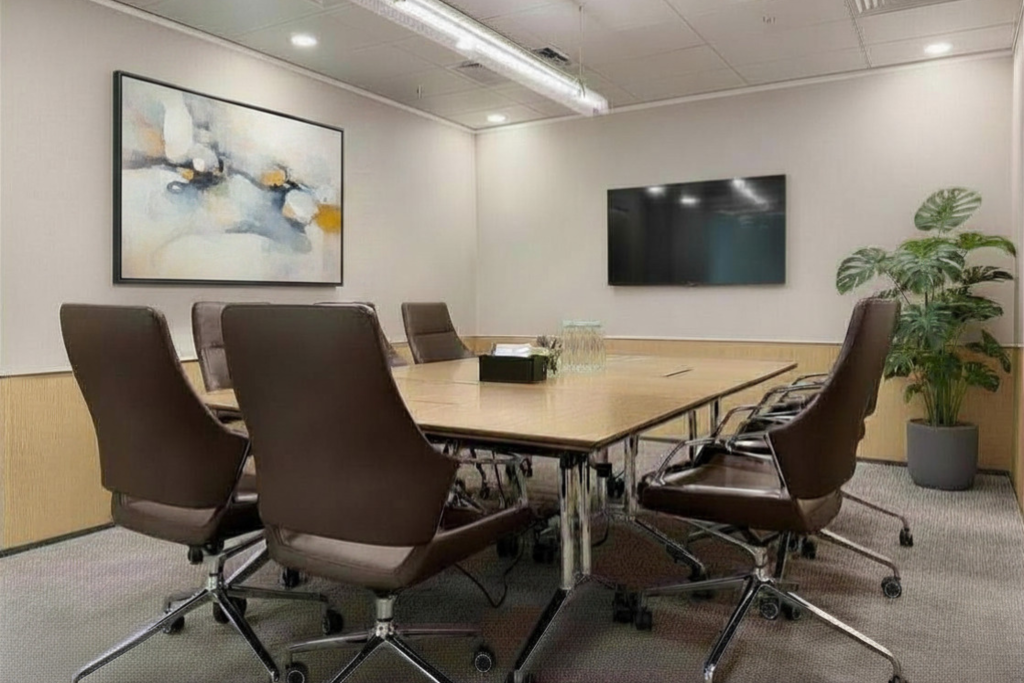 board room for 10 ppl with screen